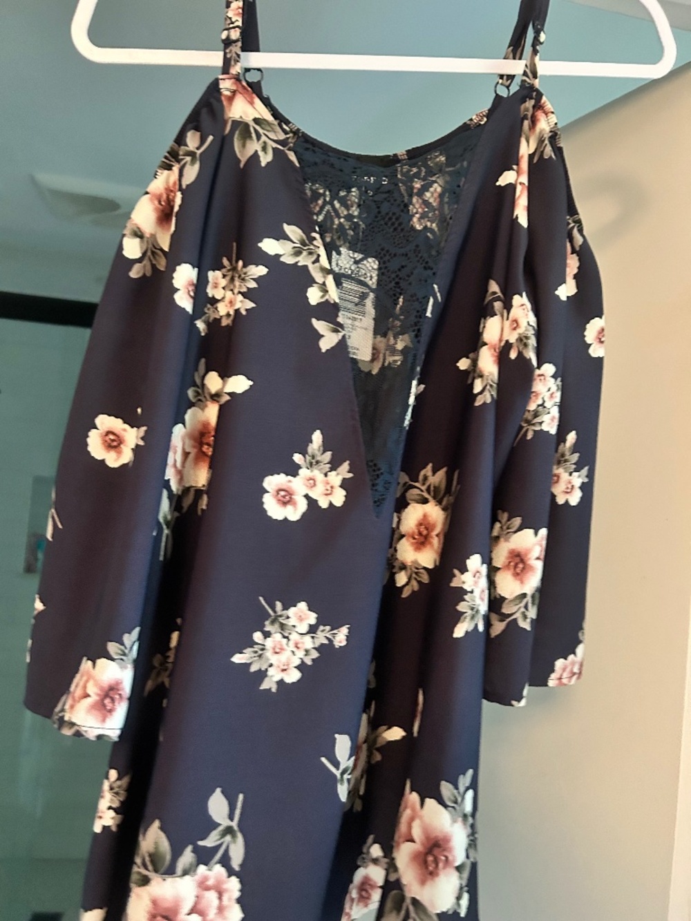 New Torrid Navy Floral Top